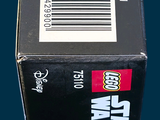 a black box with a white label on it