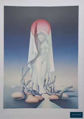 une image représentant un tableau d'une femme portant un voile sur la tête
