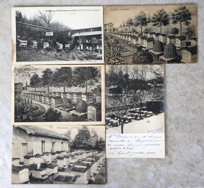 plusieurs vieilles photos en noir et blanc d'un cimetière et d'un cimetière