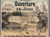 an old poster advertising a show at the chateau des bains in paris