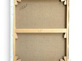 a close up of a wooden frame with a picture on it