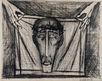 une image représentant le dessin du visage d'un homme dans une fenêtre