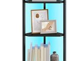 une photo d'une bibliothèque avec des livres et une plante