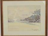 an image of a watercolor painting of a boat on the water