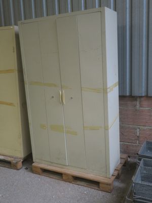 Armoire d'atelier beige d'accordéon SANSEN 120x41xh198, Mise… - Photo 1