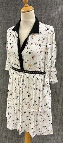 MAJE – Robe légère à motif imprimé. Taille : 2 