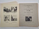 two pages of a book with pictures of people on a boat