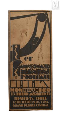 Mexique - Chili. Affiche promotion pour la Coupe du Monde 19…