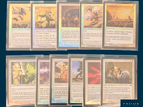 a lot of cards that are sitting on a table