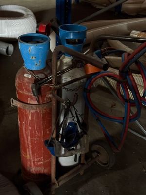 a fire hydrant that is sitting on a cart