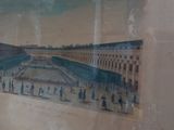 a picture of a picture of a building with people in it