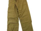 an old pair of khaki pants on a white background