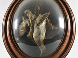 a picture of a picture of a bird in a round frame