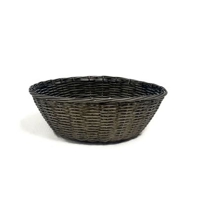 Corbeille à pain en métal argenté tressé à l'imitation de la…