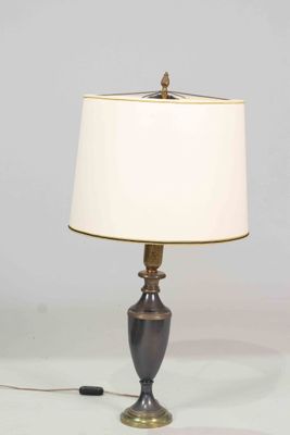 an image of a table lamp with a white shade on it