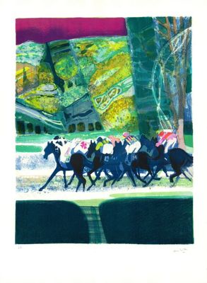 Paul AMBILLE (1930-2010) - Casaques, lithographie originale …