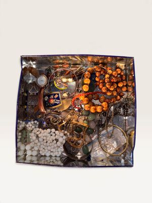 a picture of a box of jewelry on a white surface