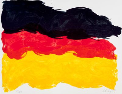 an image of a painting of a german flag on a white background