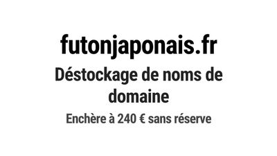 Nom de domaine futonjaponais.fr.