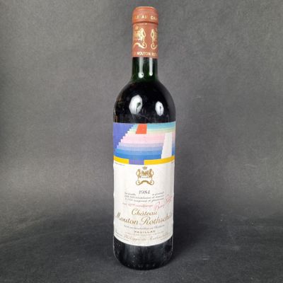 a bottle of red wine with a label on it