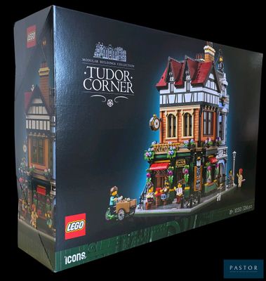 une boîte sur laquelle figure une maquette Lego d'un bâtiment
