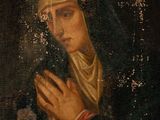 an image of a painting of a woman holding a rosary