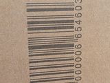 a brown box with a barcode on it