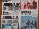 several newspapers on a wooden floor with a wooden wall in the background