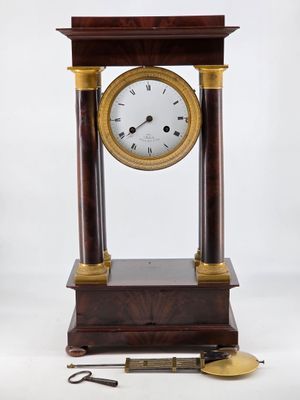 a clock that is sitting on top of a table