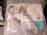 a cardboard box with a picture of a woman on it