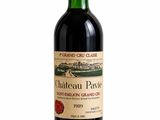 red wine bottle with label of chateau pavine from france