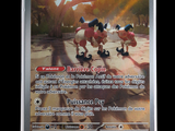 a picture of a pokemon card with a picture of a boy on a skateboard