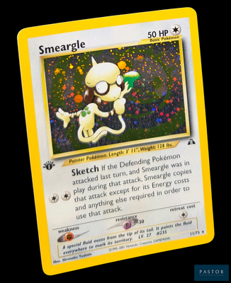 une carte sur laquelle figure l'image d'un personnage de Pokémon