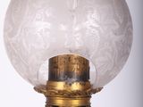 a lamp that is sitting on top of a table