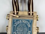 vintage louis vuitton canvas bag with leather handles