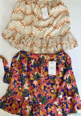 deux vêtements sont disposés sur une surface blanche