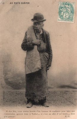 CPA : Au pays Guépin : Si des fois, vous auriez besoin d’un homme de c