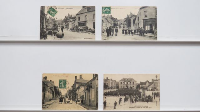Boussac Lot de 4cpa. TBE. Petits déf. sur la Rue des Loges.