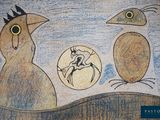 two birds that are standing next to each other