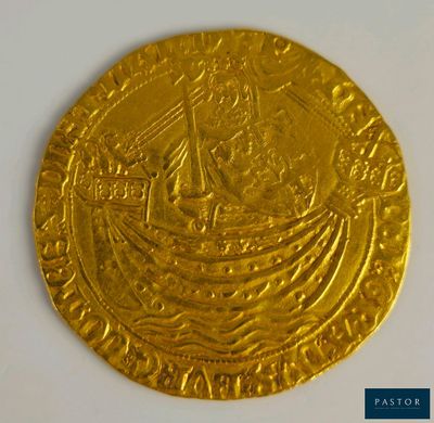 une image représentant une pièce d'or sur laquelle figure un bateau