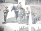 a picture of a collage of old photos of men and horses
