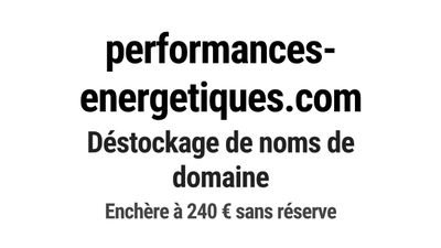 Nom de domaine performances-energetiques.