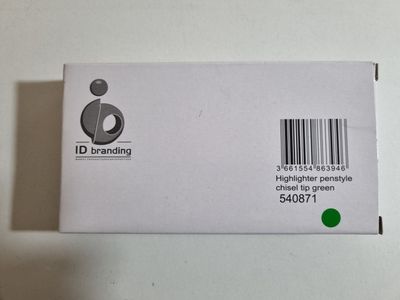 a white box with a barcode on it sitting on a table