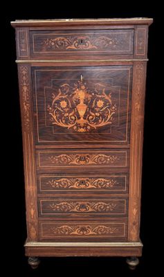 Secrétaire à abattant de style restauration ouvrant à 5 tiro…