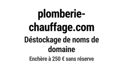 Nom de domaine plomberie-chauffage.