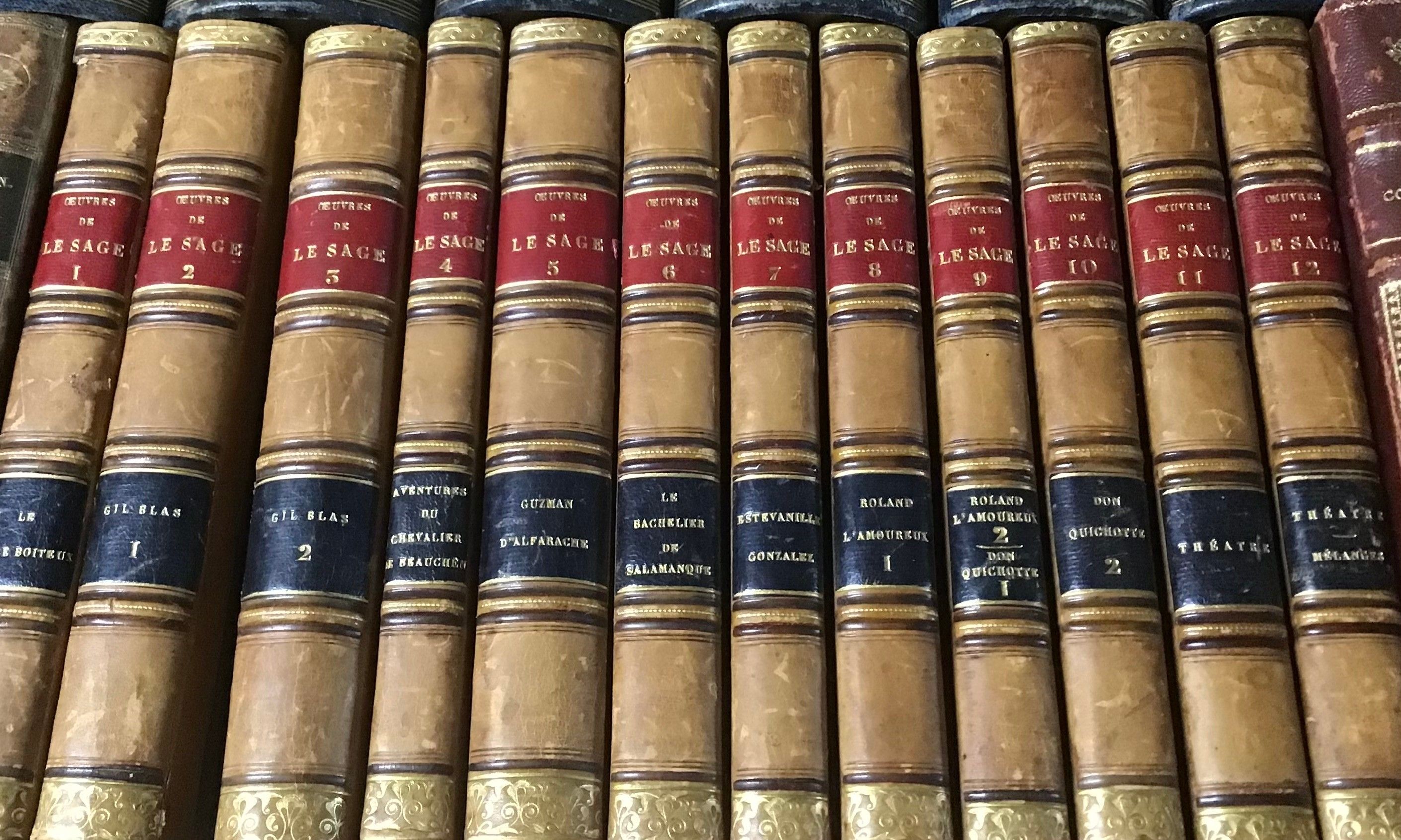 Œuvres de Le Sage Chez Antoine Augustin Renouard 1821 12 volumes Bel état