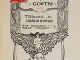 an old book with a picture of an angel on it