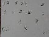 a piece of paper that has a drawing of numbers on it