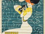 an old poster advertising the paris woman ' s magazine