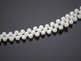 a cultured pearl and diamond necklace